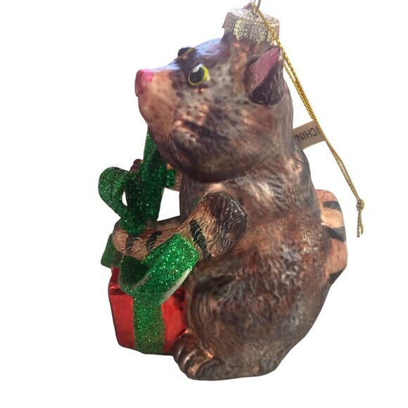 Vintage Kurt Adler Linnea Riley Glass Tabby Cat Ornament Art Institute Chicago - Picture 10 of 10